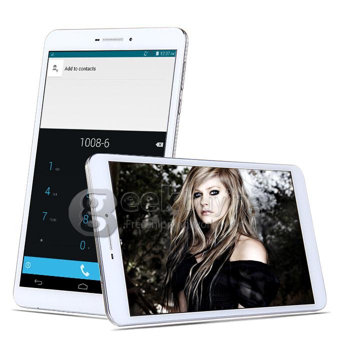 Ampe A88 3G Phone Call Tablet PC 8.0 Inch Quad Core Android 4.4 IPS HD Screen 1GB/8GB GPS BT - White