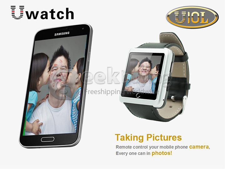 U10L U Watch Normal Waterproof Anti-lost Bluetooth Smart Dial Bracelet Watch for iPhone Samsung Android Phone - Silver