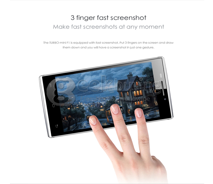 DOOGEE F1 TURBO Mini 4.5 Inch Android 4.4 Phone MTK6732 Quad Core 1.5GHz 8.0MP 1GB 8GB FDD-LTE 4G Smartphone - Dark blue
