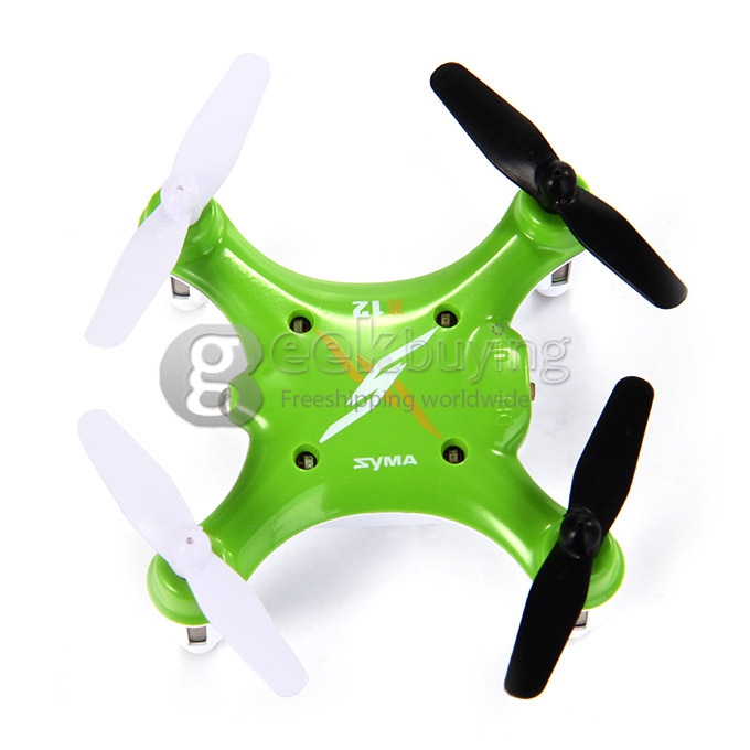SYMA X12 Nano Explorers 2.4G 4CH RC Quadcopter 6 Axis RTF Micro Quad Copter 3D Eversion Airplane Flying Toys - Green