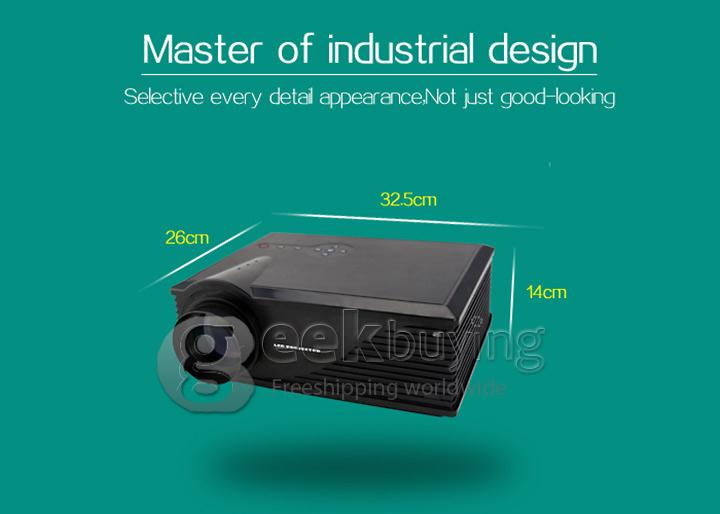 ProHome PH580S LED Projector Multimedia HD 1080P 1280*800 3200 Lumens HDMI USB VGA for Smartphone Home Theater Black