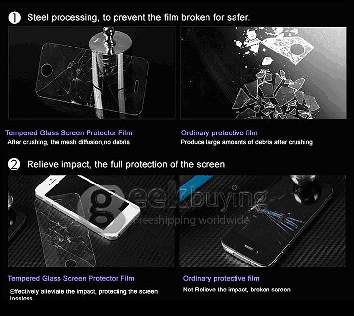 Toughened Glass 0.33mm Screen Protector Film Cover Arc Edge for iPhone 4/4s Back Paste with Individual Package
