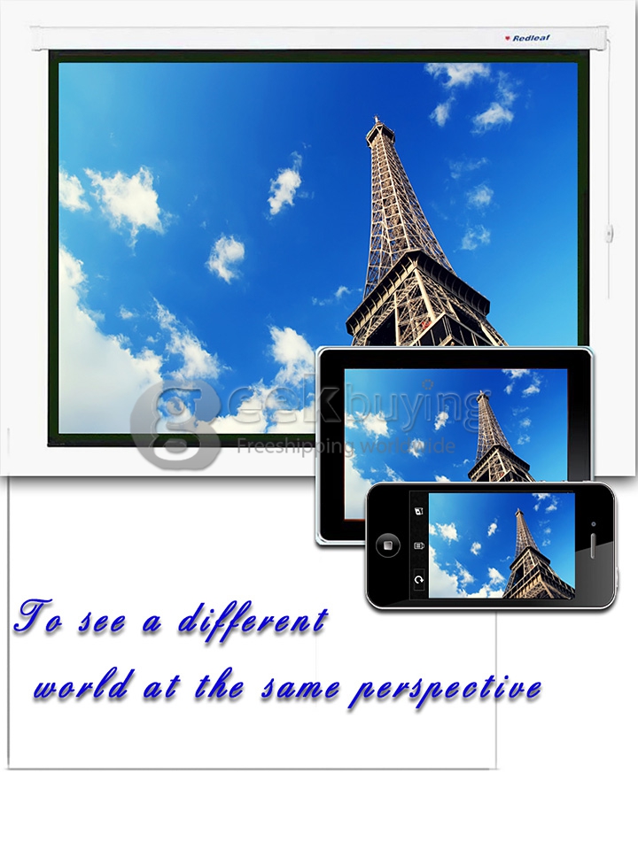 ProHome PH580 LED Projector Multimedia HD 1080P 1280*800 3200 Lumens HDMI USB VGA for Smartphone Game Home Theater White