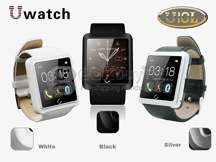 U10L U Watch Normal Waterproof Anti-lost Bluetooth Smart Dial Bracelet Watch for iPhone Samsung Android Phone - Silver