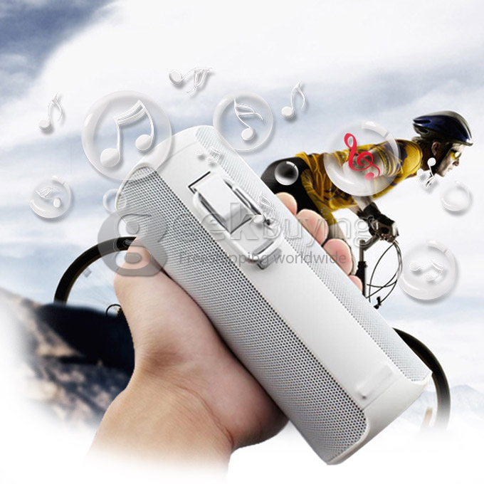 New AJ90 Waterproof HIFI Outdoor Wireless Bluetooth Speaker Subwoofer with TF FM Handsfree for iPhone Andriod - White
