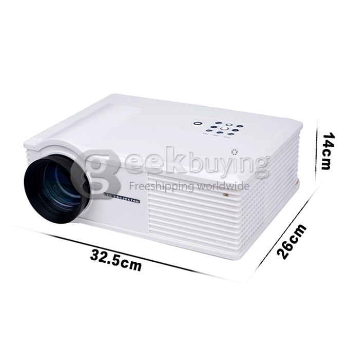 ProHome PH580 LED Projector Multimedia HD 1080P 1280*800 3200 Lumens HDMI USB VGA for Smartphone Home Theater Black
