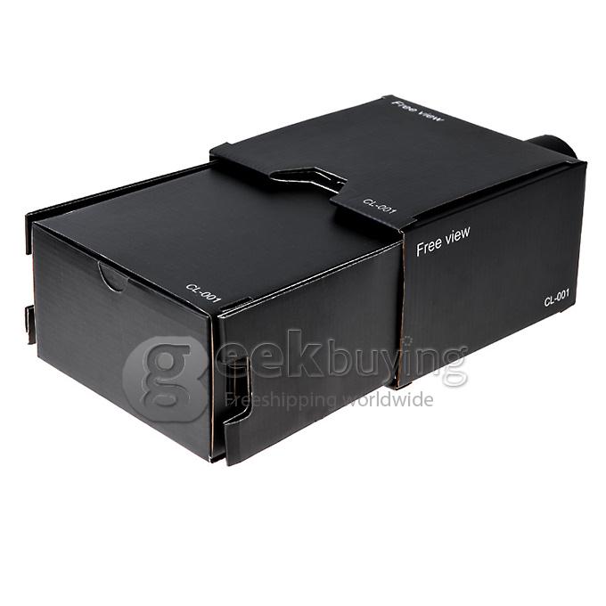 Freeview CL001 Portable Cardboard DIY Mobile Phone Projector 8x Magnification for Android iOS Smartphone
