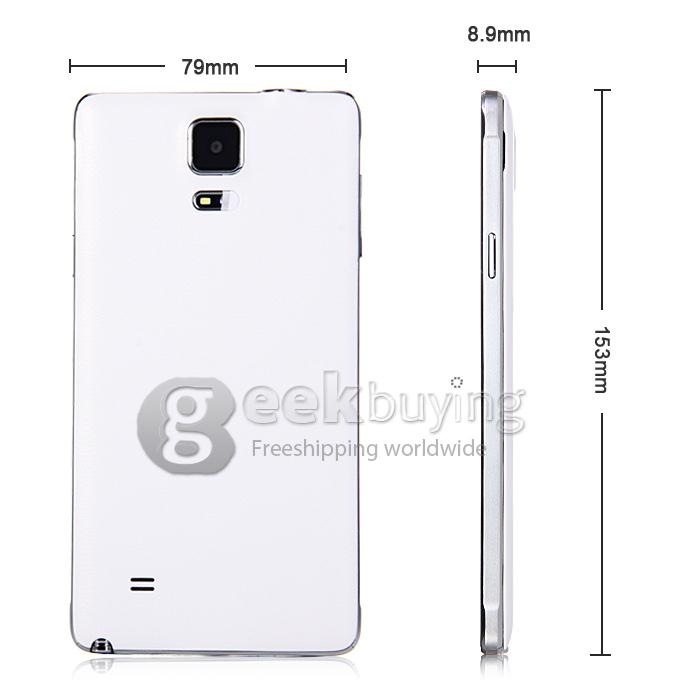 JIAKE N9100 5.5inch MTK6582 Quad Core 1.3GHz Smartphone QHD Android 4.4 1GB RAM 8GB ROM 5.0MP 3G GPS WIFI - White