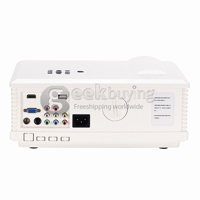 ProHome PH580 LED Projector Multimedia HD 1080P 1280*800 3200 Lumens HDMI USB VGA for Smartphone Game Home Theater White