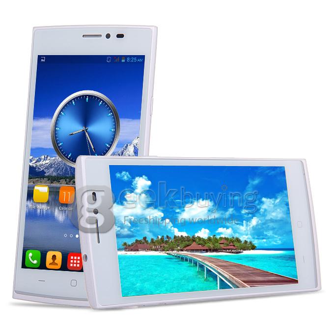 JIAKE V17 5.0inch Android 4.4 Phone QHD MTK6572 Dual Core 1.2GHz 512MB RAM 4GB ROM 2.0MP+0.3MP 3G GPS Smartphone - White