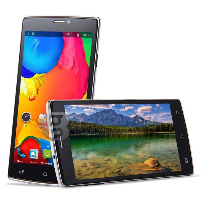 JIAKE G7 5.5inch MTK6582 Quad Core 1.3GHz Smartphone QHD Android 4.4 512MB RAM 4GB ROM 5.0MP+0.3MP 3G GPS - White