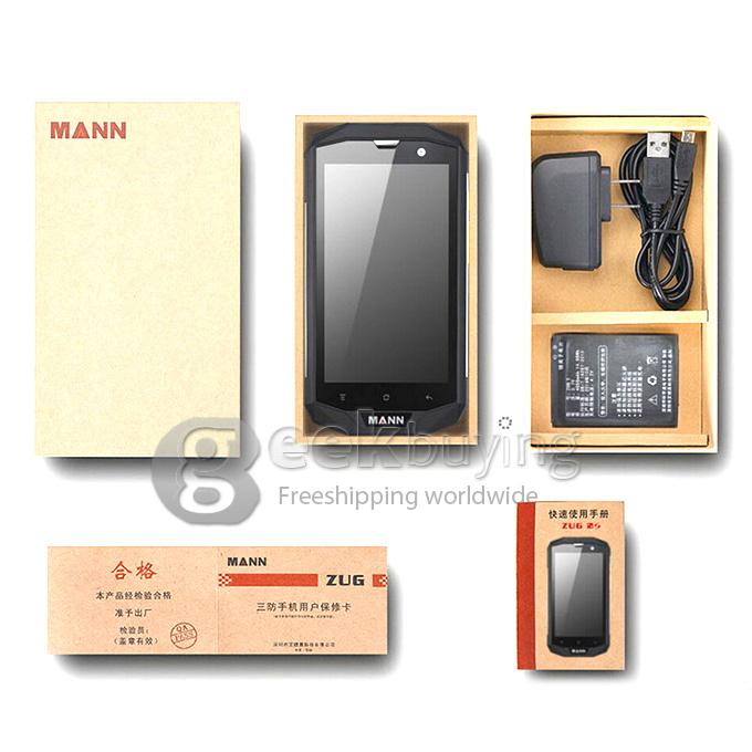 MANN ZUG 5S IP67 5.0inch Waterproof Rugged Phone Android 4.4 1GB 8GB Qualcomm MSM8926 Quad Core 1.2GHz 8MP 4G LTE-Silver
