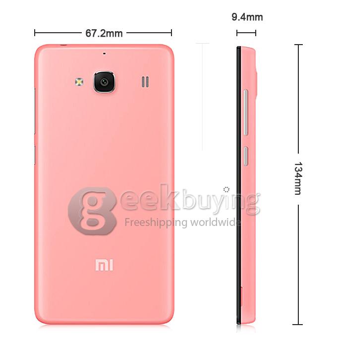 Xiaomi Redmi 2 4G LTE 4.7inch Android Phone Qualcomm MSM8916 Quad Core 64bit MIUI 6 Smartphone IPS HD 1GB 8GB 8MP- Pink