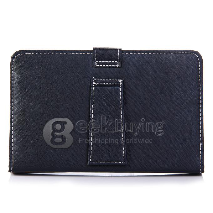 Universal Leather Keyboard Holster Case for 7 Inch Tablet PC - Black