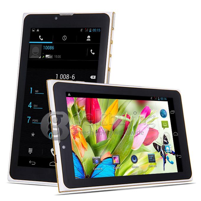 7 Inch F733D 2G Phone Call Android 4.2 Tablet PC 1024x600 Pixels Capacitive Screen BT - Gold