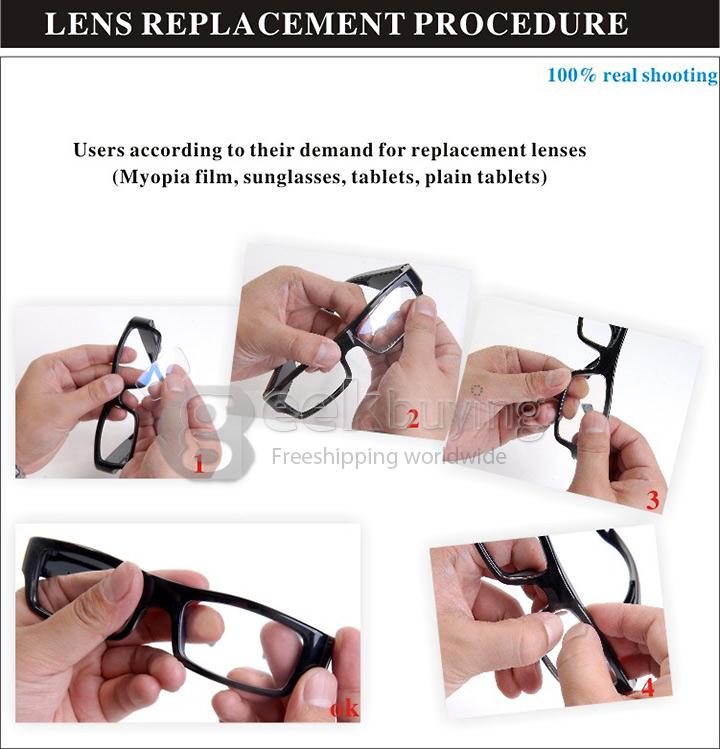 G3000 HD 720P Camera Glasses Hidden Eyewear DVR Video Recorder Camcorder - Black