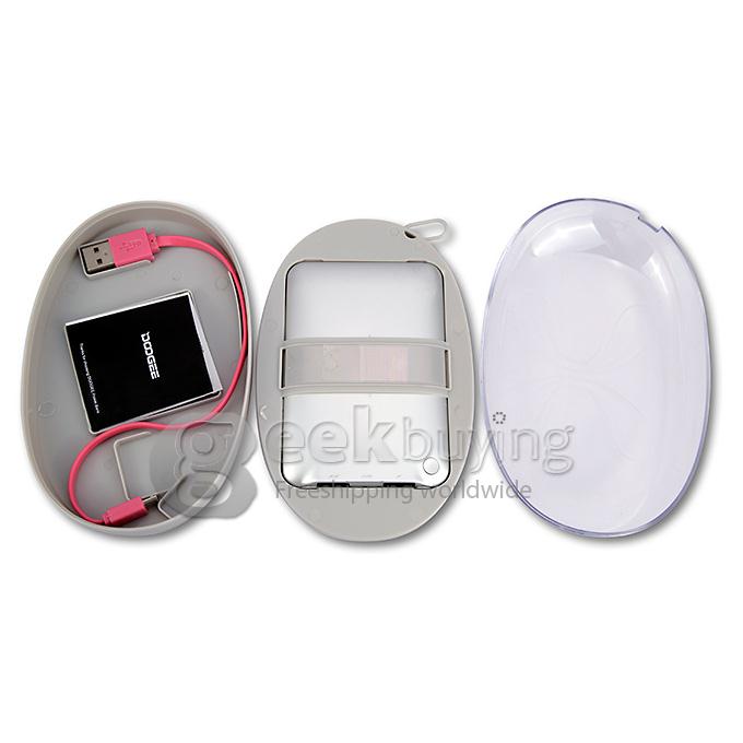 DOOGEE ARMOR-4000 4000mAh Universal Li-Polymer Dual USB Power Bank for IPHONE / Samsung Smartphone - Silver