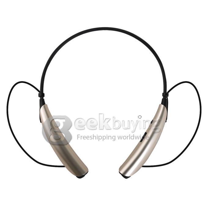 HBS-750 Wireless Bluetooth 4.0 APX Stereo Headset Neck Type Sport Headphone - Gold