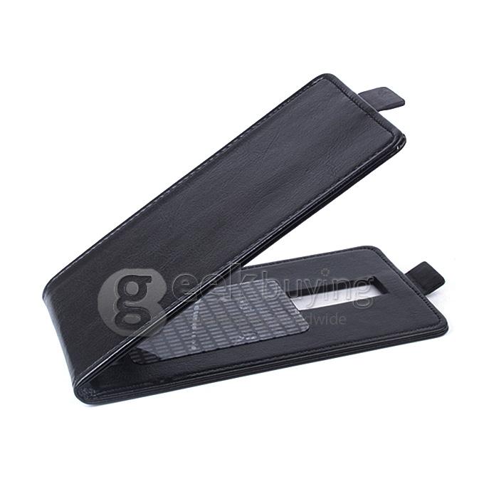 Protective Hard Cover Flip Stand Leather Case for Leagoo Lead 1 -Black