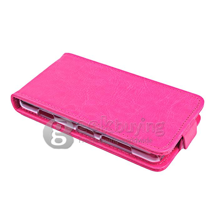 Protective Hard Cover Flip Stand Leather Case for Nokia Lumia 820 - Rose