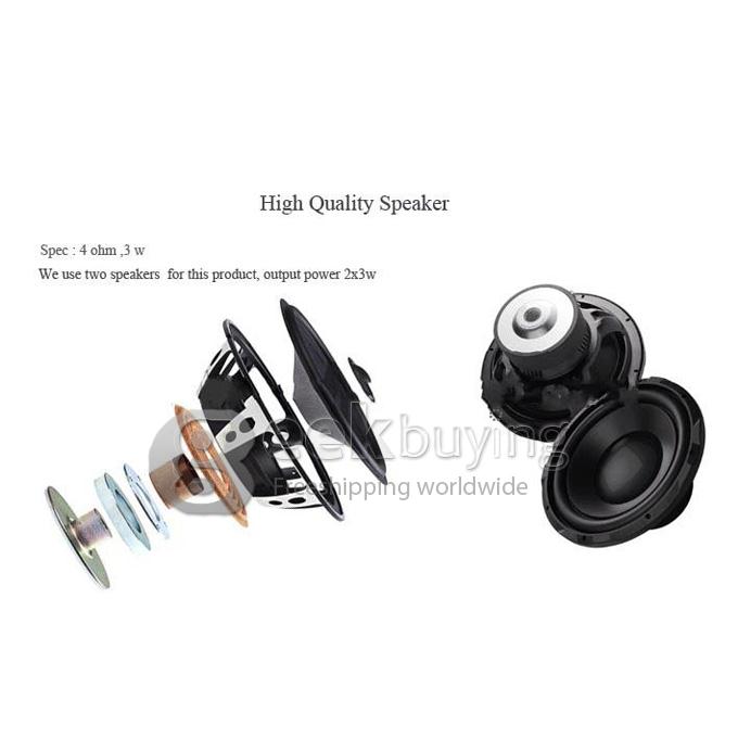 YM-C06 Portable Wireless Mini Bluetooth Speaker with 1800mah Battery Support Mic TF Card - Black