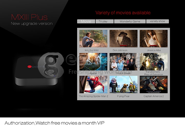 Beelink MXIII PLUS Android Media Player Amlogic S812 2G RAM 8G ROM 2.4G/5.0G 802.11AC WIFI Bluetooth XBMC KODI DLNA - Black