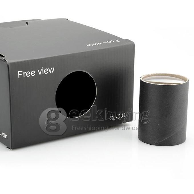 Freeview CL001 Portable Cardboard DIY Mobile Phone Projector 8x Magnification for Android iOS Smartphone