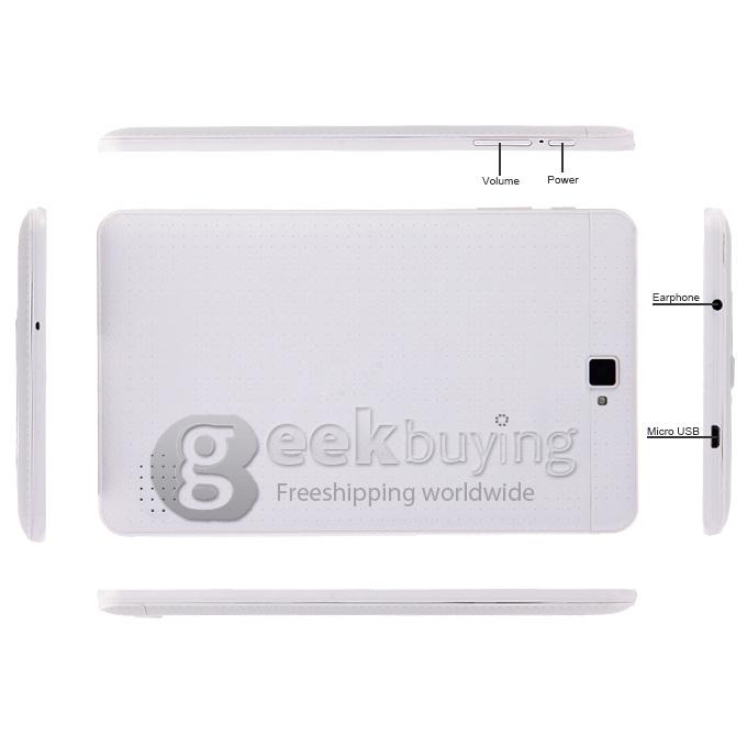 H718 7Inch 3G Phone Call Tablet PC Android 4.4 OS 1GB/8GB BT Dual Cameras - White