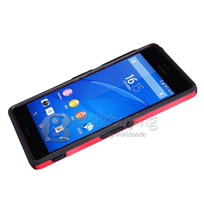 Nillkin Frame Series Protective Cover Shell Bumper PC+TPU Case for SONY Xperia Z3/L55 - Red