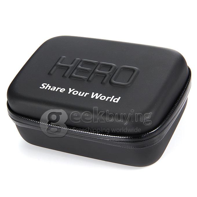 Small Size PU Travel Box/Storage/Travel Bag/Travel Large Carry Case for GoPro HD Hero1/2/3 - Black