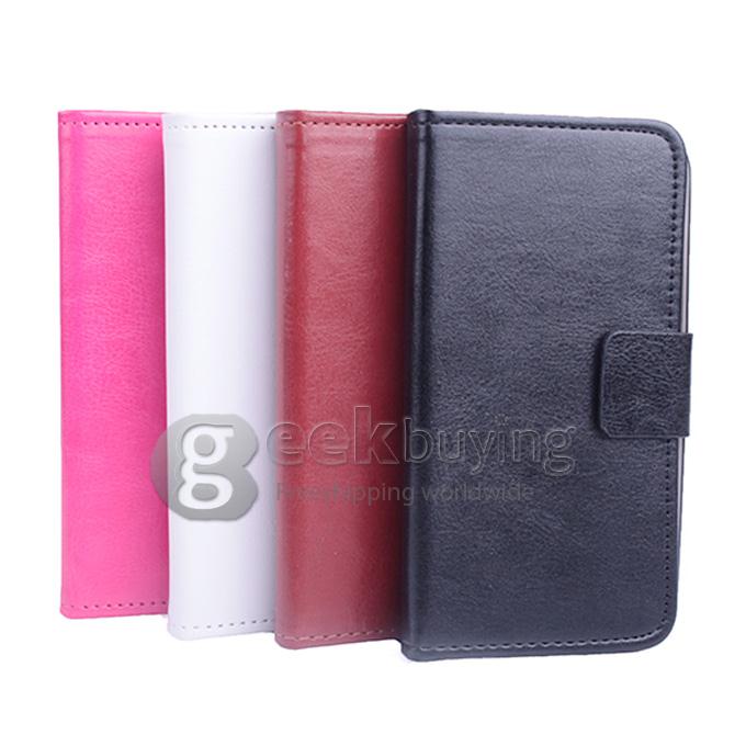 Protective Hard Cover Flip Stand Leather Case for Nibiru H1 -White