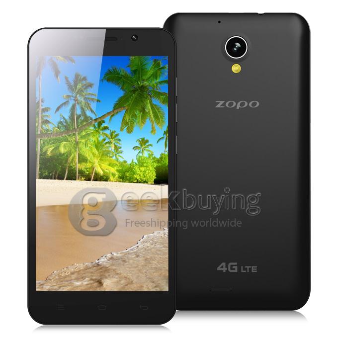 ZOPO ZP320+ 5Inch 4G Android 4.4 Smartphone MTK6582M Quad Core 1.3GHz 1GB RAM 8GB ROM 8.0MP Dual SIM Card IPS QHD -Black