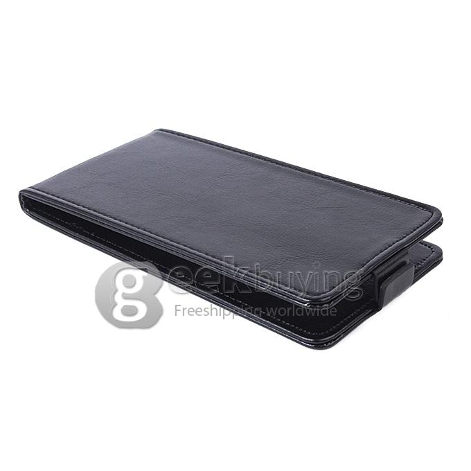 Protective Hard Cover Flip Stand Leather Case for Leagoo Lead 1 -Black