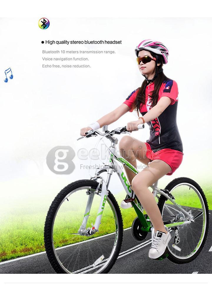 Gonbes K1 Universal Wireless Bluetooth Smart Sun Glasses Headset for Stereo Music Phone-call Answer Sport - White