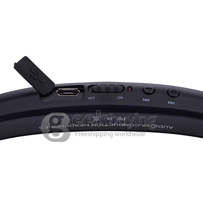 Digicare DO Bone Conduction Headphone Ear Hook Wireless Bluetooth Earphone with NFC and Speaker Connection Call Function - White