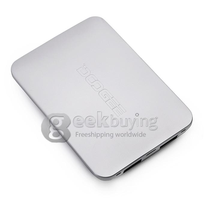 DOOGEE ARMOR-4000 4000mAh Universal Li-Polymer Dual USB Power Bank for IPHONE / Samsung Smartphone - Silver