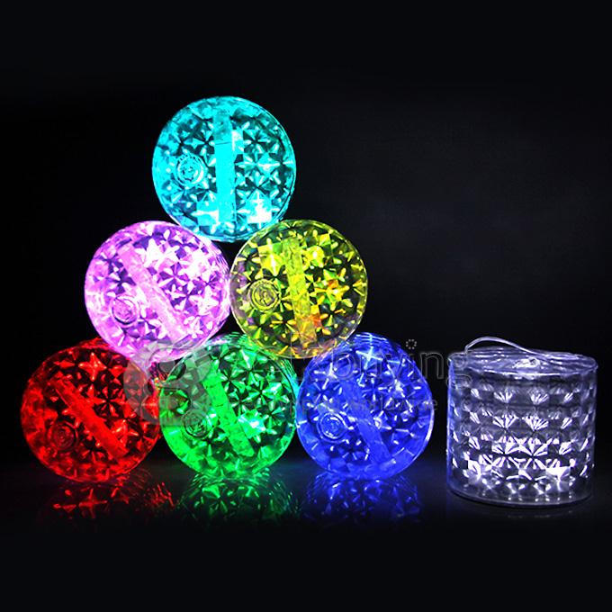 RC01 6W Color Changing Inflatable 10 LED Solar Lantern / Camping Light / Garden Lamp RGB with Remote Control
