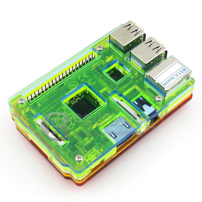 Multi Color Rainbow Case for Raspberry Pi Model B