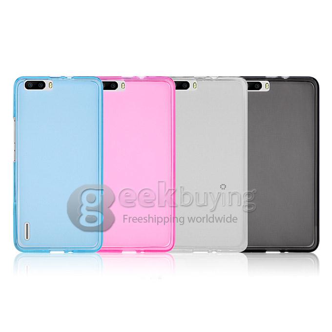 MOSKII Pudding Series Protective Back Case Soft Silicone Cover for HUAWEI Honor 6 Plus- Pink