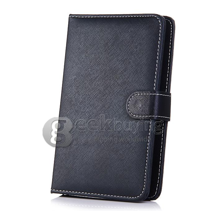Universal Leather Keyboard Holster Case for 7 Inch Tablet PC - Black