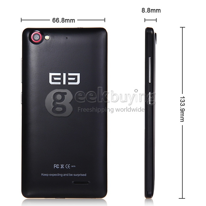 Free Shipping Elephone G1 4.5 inch Android Phone FWVGA IPS MTK6582M Quad Core Android 4.4 Smartphone 4GB ROM 5MP GPS WIFI - Black
