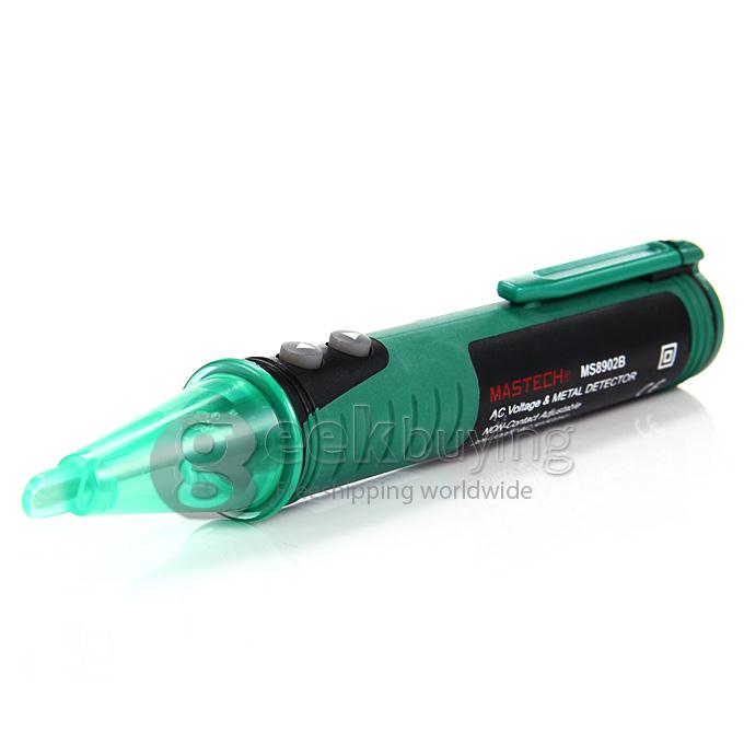 Mastech MS8902B Non-contact 20V-600V Professional AC Voltage Detector and Metal Detector Tester Meter -Green
