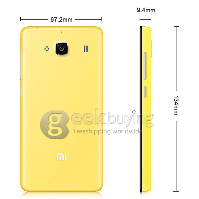 Xiaomi Redmi 2 4G LTE 4.7inch Android Phone Qualcomm MSM8916 Quad Core 64bit MIUI 6 Smartphone IPS HD 1GB 8GB 8MP-Yellow