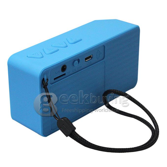 Mini X3 Bluetooth Wireless Speaker Handsfree TF FM Radio Built in Mic Subwoofer with Detachable Battery - Blue
