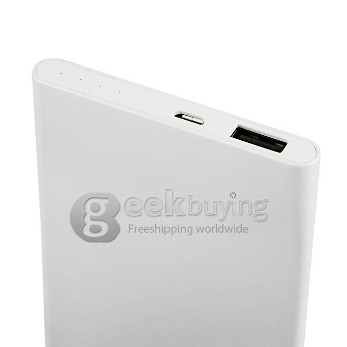 DOOGEE PAGE-2500 Ultra Slim 2500mAh Li-Polymer Power Bank for IPHONE / Samsung + More - White