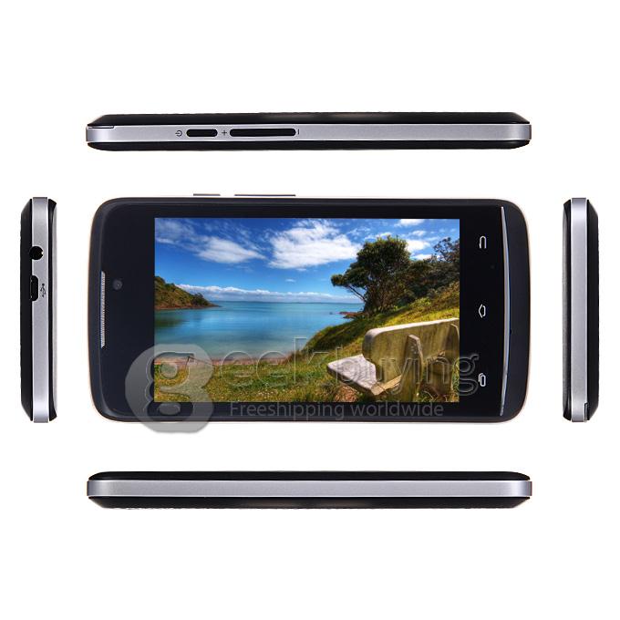 H-mobile F5 4.0 Inch Android 4.2 OS Cell Phone MTK6572 Dual Core 1.0GHz Smartphone 2.0MP Bluetooth WIFI - Black
