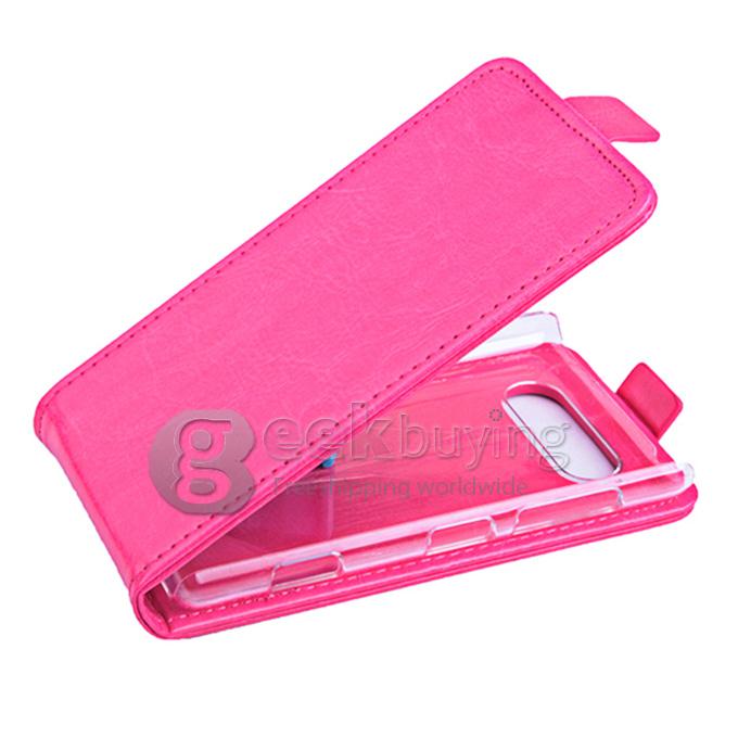 Protective Hard Cover Flip Stand Leather Case for Nokia Lumia 820 - Rose