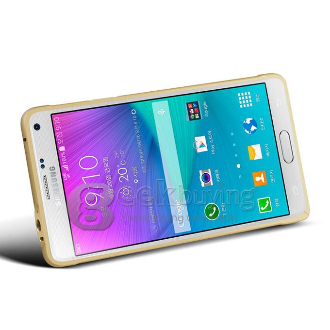 Ultra Thin 0.7mm Metal Aluminum Case Bumper for Samsung Galaxy Note 4/N9100 - Champagne