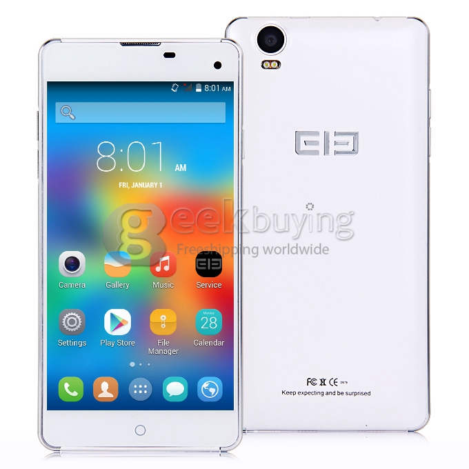 Elephone G7 5.5 Inch 1280*720 MTK6592M Octa Core 1.4GHz Smartphone Android 4.4 1GB 8GB 13.0MP 8.0MP IPS HD Screen-Silver
