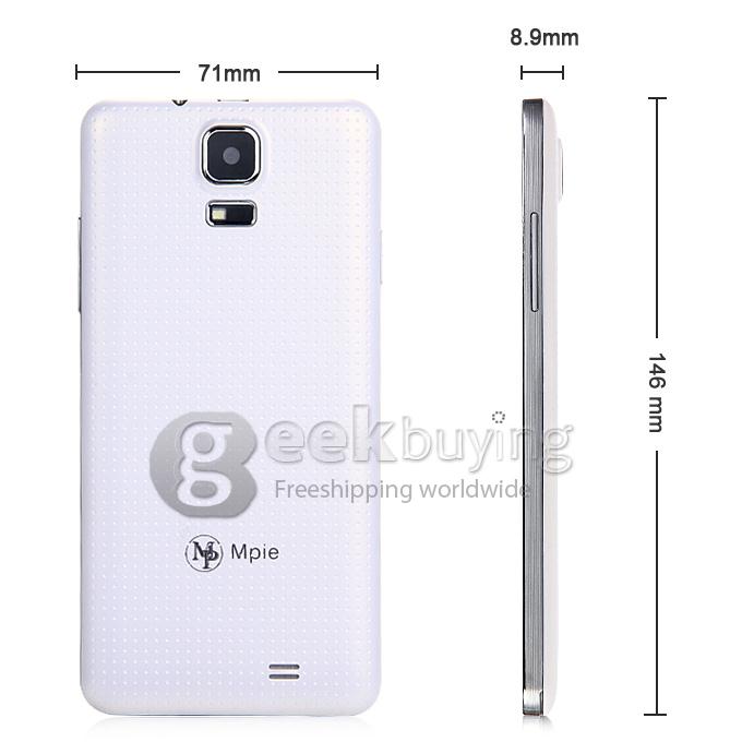 MPIE MP158+ 5.0 Inch Android 4.4 Cell Phone MTK6582 1.3GHz Quad core QHD IPS 512MB 4GB 5.0MP 3G/GPS Smartphone - White